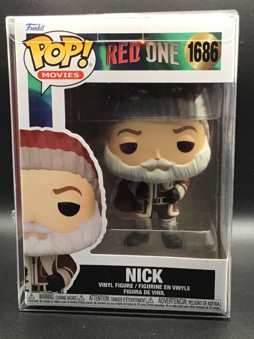 Funko Pop Movies Red One Nick #1686 Collectable Vinyl Figure w/Pop Protector New